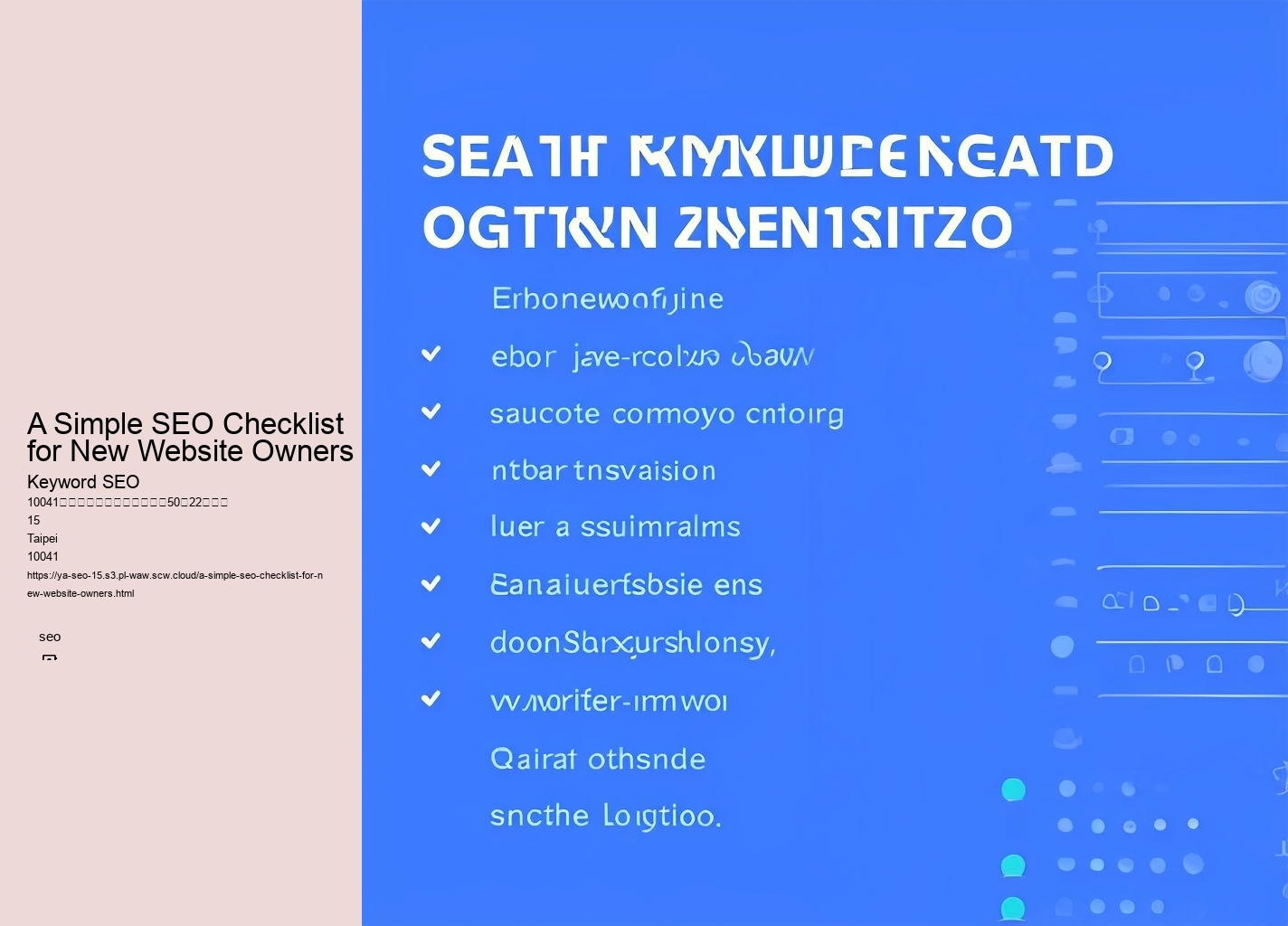 A Simple SEO Checklist for New Website Owners